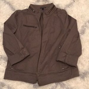 Dark Tan/soft brown Casual Jacket from Express